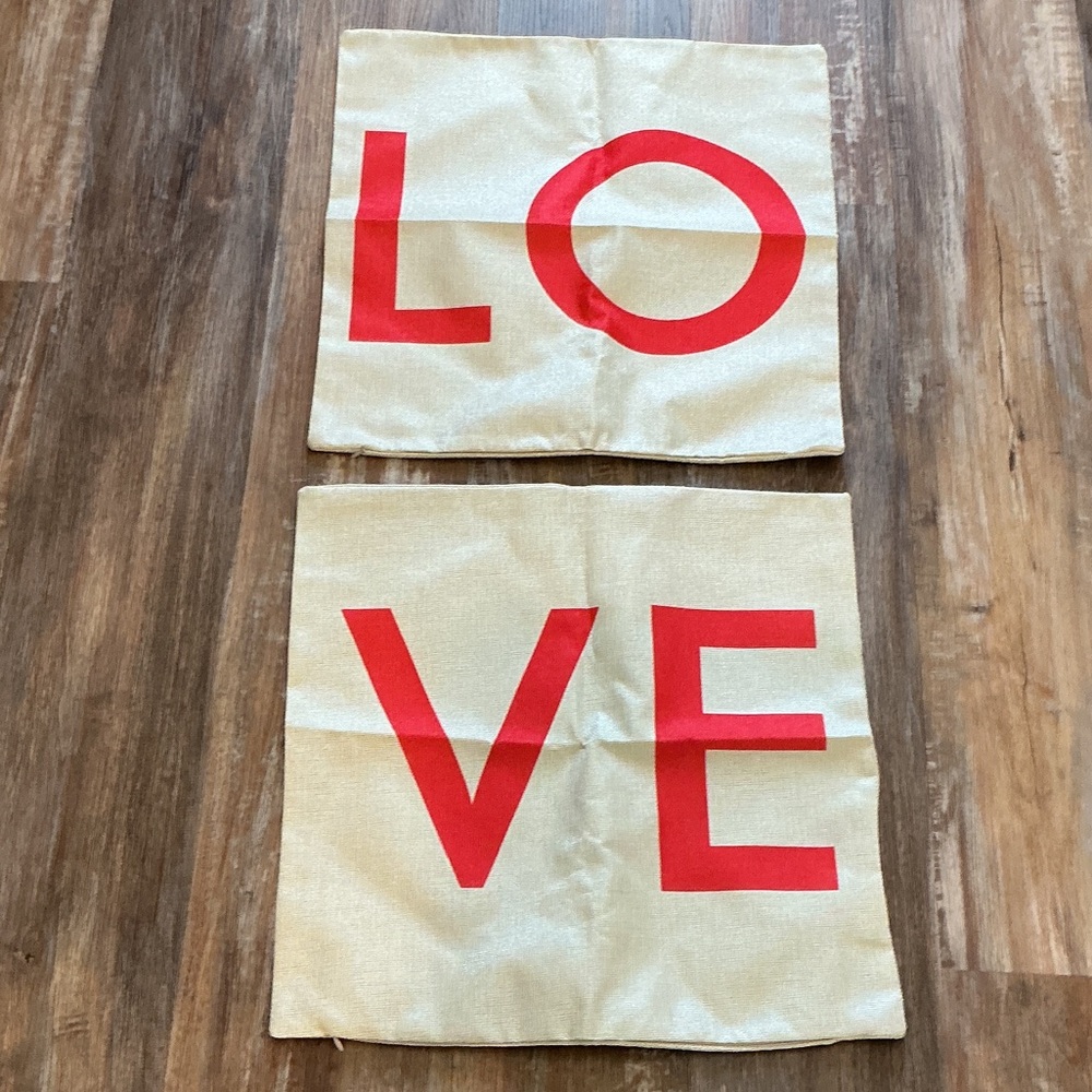 Red LOVE Holiday Pillows